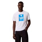 Calvin Klein 30S EU WHOLESALE JEANS GRAPHICS Erkek T-shirt, Bright White, XS
