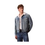 Calvin Klein 90S Sherpa Trucker Ceket, S, LV04RD737G, Tınted Thundra, Erkek