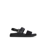 Calvin Klein Back Strap W Buckle Logo Deri Siyah Erkek Sandalet