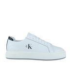 Calvin Klein BASKET CUPS LACEUP LTH ML Kadın Spor Ayakkabı, Bright White/Black, 36