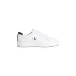 Calvin Klein BASKET CUPS LACEUP LTH ML Kadın Spor Ayakkabı, Bright White/Black, 38