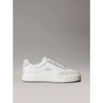 Calvin Klein Basket Cupsole Bağcıklı Deri Karışımlı Kadın Beyaz Sneaker YW0YW02023-0K7