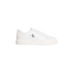 Calvin Klein BASKET CUPSOLE LACEUP LTH ML Erkek Spor Ayakkabı, Triple Bright White, 40