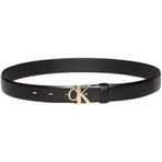 Calvin Klein Bayan Ck Buckle 30 mm Sabit Kemer Lv04f7054g Kemer (1'li Paket), Siyah (Siyah/Antik Açık Altın), 85