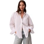 Calvin Klein Bayan Cotton Poplin Cropped Shirt Wove Lv047f148g Diğer Gömlekler, Beyaz (Parlak Beyaz), M