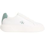 Calvin Klein Bayan Cupsole Chunky Laceup spor ayakkabı, deri, Beyaz Parlak Beyaz Arctic, 39 EU