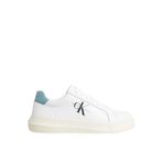 Calvin Klein Beyaz - Mavi Erkek Deri Sneaker CHUNKY CUPSOLE MONO LTH