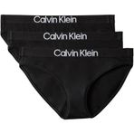 Calvin Klein BIKINI 3Pk Kadın Bikini Altı, BLACK/BLACK/BLACK, M