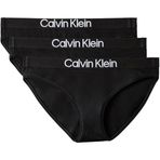 Calvin Klein BIKINI 3Pk Kadın Bikini Altı, BLACK/BLACK/BLACK, S