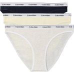 Calvin Klein BIKINI 3Pk Kadın Bikini Altı, SHORELINE/SNOW HEATHER/PEAR SORBE, L