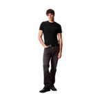 Calvin Klein Bisiklet Yaka Erkek T-Shirt Lv04Lc240Gub1_Ss Slım Stretch Cotto, Siyah, Xl