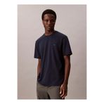 Calvin Klein Bisiklet Yaka Mavi Erkek T-Shirt LV04LB275GCEF_SS SUPIMA CHEST EMB C
