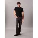 Calvin Klein Bisiklet Yaka Siyah Erkek T-Shirt LV04LC240GUB1_SS SLIM STRETCH COTTO