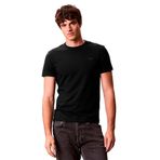 Calvin Klein Bisiklet Yaka T-Shirt Slim Stretch Cotton, M, 5003297254, Siyah, Erkek