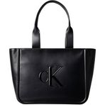 Calvin Klein Bold Ck Medium Tote Kadın Çanta, Siyah, Tek Beden