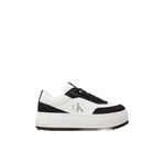 Calvin Klein BOLD FLATF LOW LACE TUMB LTH Kadın Spor Ayakkabı, Beyaz, 39