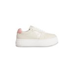 Calvin Klein BOLD FLATF LOW LACEUP MIX NBS Kadın Spor Ayakkabı, Bej, 39