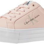 Calvin Klein BOLD VULC FLATF LOW LACE LTH ML Kadın Spor Ayakkabı, Pembe, 36