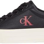 Calvin Klein BOLD VULC FLATF LOW LTH ML Kadın Spor Ayakkabı, Siyah, 39