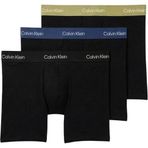 Calvin Klein Boxer Brief 3Pk Erkek Boxer, BLACK W GREEN BLOOM WB/BLACK W DA, M