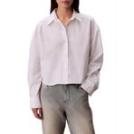 Calvin Klein Buttondown gömlek kısa poplin, Parlak Beyaz, M