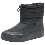 Calvin Klein Büzgülü Kapitoneli Platform Kar Botu, 37, YW0YW01977, Black/Black Solid, Kadın 37 EU