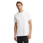 CALVIN KLEIN CALVIN KLEIN Erkek Marka Logolu Pamuklu Bisiklet Yakalı Nem Emici Kumaşlı Şık Görünümlü Günlük Kullanıma Uygun Beyaz-Mavi T-Shirt 000NM2748E 41G