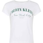 CALVIN KLEIN CALVIN KLEIN Kadın Marka Logolu Günlük Kullanıma Uygun Beyaz T-Shirt LV047F815G YAF