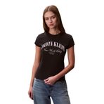 CALVIN KLEIN CALVIN KLEIN Kadın Marka Logolu Günlük Kullanıma Uygun Siyah T-Shirt LV047F815G UB1