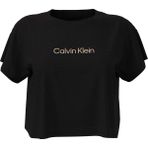 Calvin Klein Calvın Kleın Kadın Marka Logolu Pamuklu Bisiklet Yakalı Nem Emici Kumaşlı Şık Görünümlü Günlük Kullanıma Uygun Siyah T-Shirt LV00QS7656 Ub1 - L.