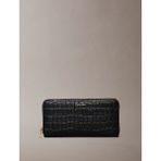 CALVIN KLEIN CALVIN KLEIN Kadın Marka Logolu Şık Tasarımlı Kart Bölmeli Kağıt Para Bölmeli Siyah Cüzdan LV04F1096G UB1