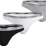 CALVIN KLEIN Calvin Klein Thong 3Pk Kadın Tanga Külot Külot