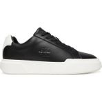 Calvin Klein Chunky Cupsole Bağcıklı Deri Erkek Siyah Sneaker YM0YM01344-06W