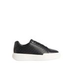 Calvin Klein Chunky Cupsole Bağcıklı Deri Tamamı Baskılı Sneaker, 36, YW0YW02058BEH, Siyah, Kadın