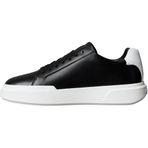 Calvin Klein Chunky Cupsole Laceup Lth Erkek Spor Ayakkabı, Black/Bright White, 40
