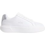 Calvin Klein CHUNKY CUPSOLE MET LTH Kadın Spor Ayakkabı, Bright White/Silver, 37