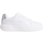 Calvin Klein CHUNKY CUPSOLE MET LTH Kadın Spor Ayakkabı, Bright White/Silver, 40