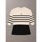 Calvin Klein Çizgili Ekru Kız Çocuk Kısa Elbise IG0IG029630K4 - 14 Yaş