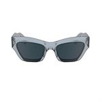 Calvin Klein CK 24531S 412 53 Unisex Geometrik Şeffaf Mavi Kemik Güneş Gözlüğü