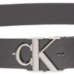 Calvin Klein Ck Buckle Tumbled 35Mm Erkek Kemer, Siyah, 95