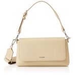 Calvin Klein CK MUST CONV SHLDER BAG_CAVIAR Kadın Çanta, Yeşil, Tek Beden