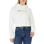 Calvin Klein CK Slogan Hoodie Beyaz Kadın Sweatshirt