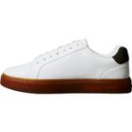Calvin Klein Classic Cupsole Lace Up LthErkek Spor Ayakkabı, Bright White/Medieval Forest/Gum, 43