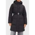 Calvin Klein Comfort Fit Logo Kemerli Uzun Şişme Mont J20J224122BEH Bayan Mont J20J224122 Beh - Siyah - XL