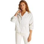 Calvin Klein COTTON NYLON WINDBREAKER JACKET Kadın Ceket, Beyaz, XS