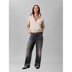 Calvin Klein CROP DOLMAN COLORBLOCK JACKET Kadın Ceket, Chalk/Antelope, S