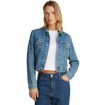 Calvin Klein Cropped 90S Denim Jacket Kadın Ceket, Indigo, L