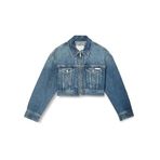 Calvin Klein Denim Cropped Jacket Cold Spring Kadın Ceket, Mavi, M