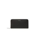 Calvin Klein Deri Cüzdan Ruched Long L-Zıp Siyah, Medium, 5003298229, SİYAH, kadın