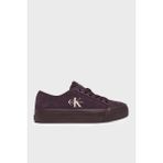 Calvin Klein Deri Karışımlı Logolu Sneaker Ayakkabı HW0HW03088VH2 Bayan Ayakkabı HW0HW03088 Vh2 - Mürdüm